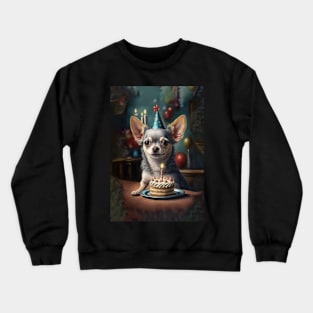 Chihuahua Dog Birthday Card Crewneck Sweatshirt